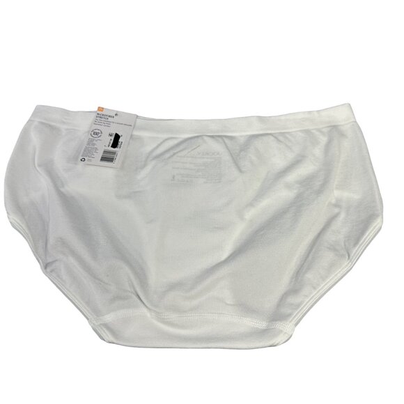 Jockey Women's Size Large 7 Panty Brief Hipster Smooth And Shine White New - Picture 2 of 9